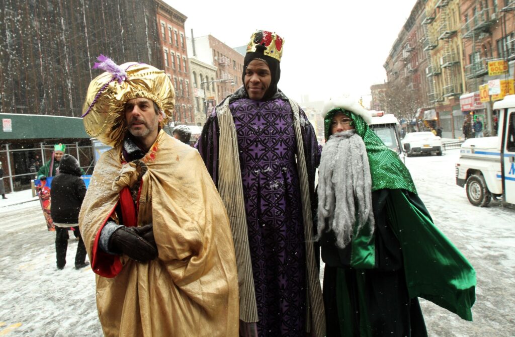 Men portraying the Wise Men participate in the annual Three Kings Day parade in the East Harlem neighborhood of New York Jan. 6, the feast of the Epiphany.