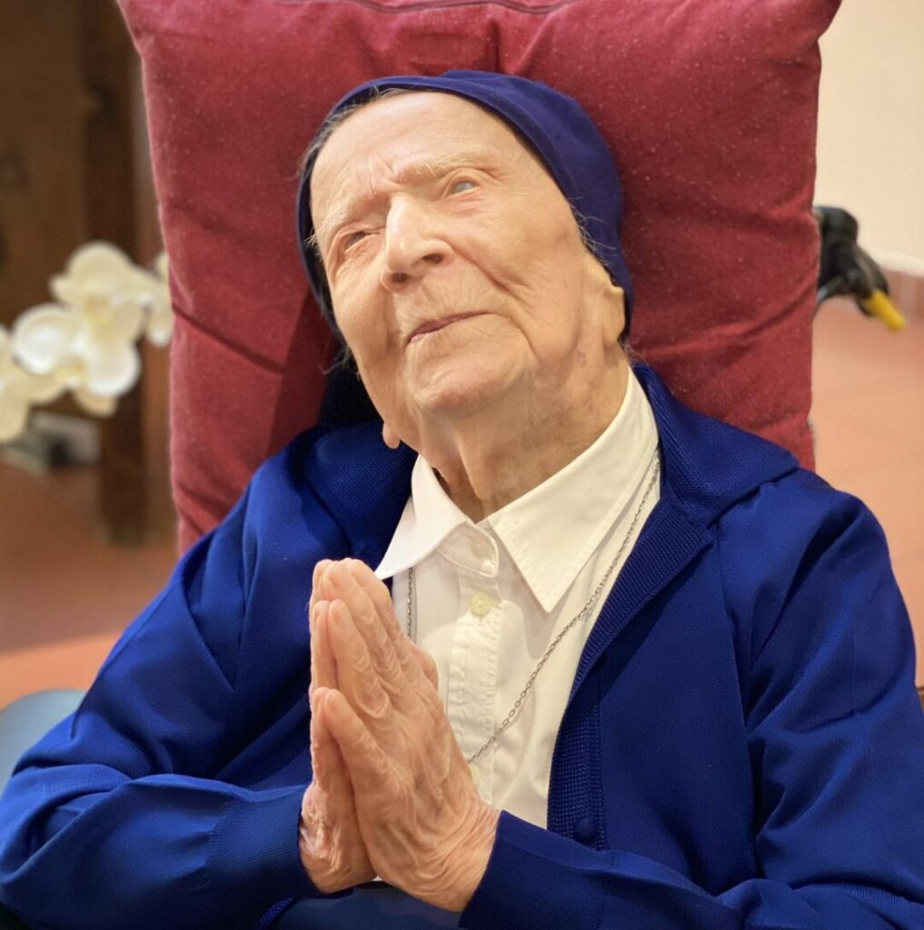 Sister André, a French Daughter of Charity who was the world's oldest known person, is pictured in an undated photo.