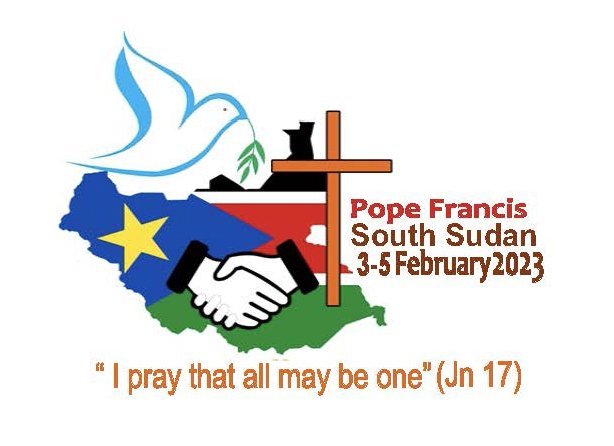 This is the logo for the Feb. 3-5, 2023 visit of Pope Francis to South Sudan.