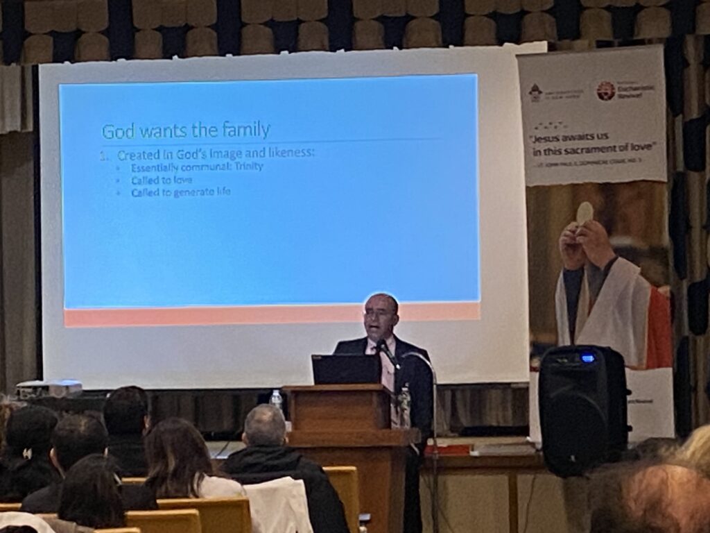 Associate Professor of Hispanic Ministry and Religious Education Chair, Department of Religious Education and Pastoral Ministry at Boston College Dr. Hosffman Ospina presents at the First Annual Family Life Conference, March 25, 2023.
