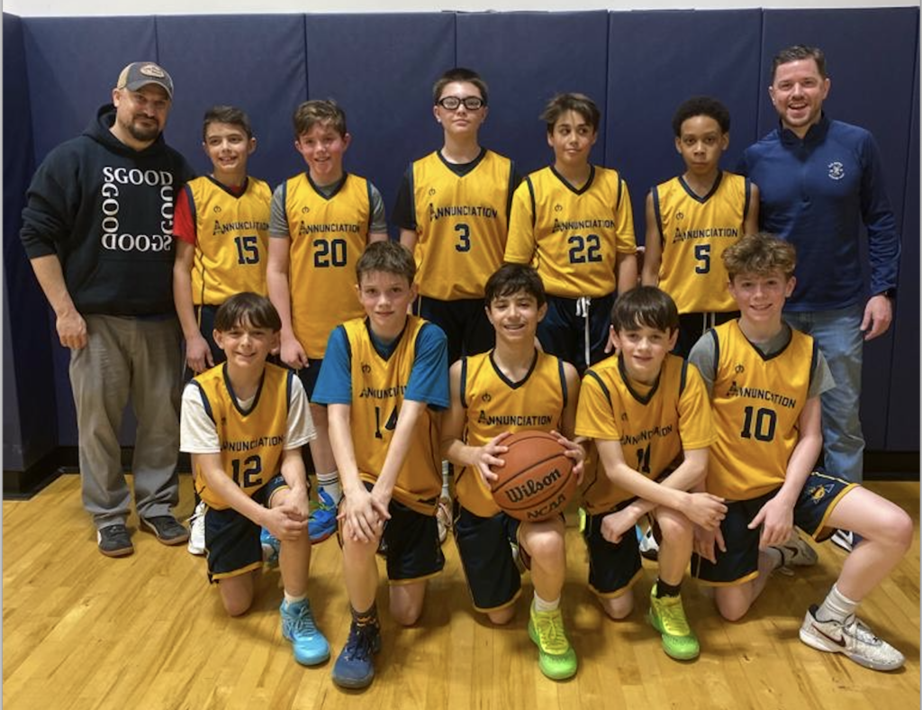 The Annunciation Elementary School 6th grade boys' basketball team won the CYO State Archdiocesan Championship on Saturday, March 18, 2023.