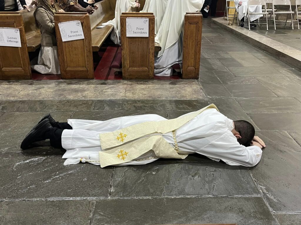 The priestly ordination of Fr. Christian Santiago Torres, Sch.P. on March 25, 2023 at St. Helena's by Bishop Felix Lazaro, Sch.P., the bishop emeritus of Ponce, Puerto Rico.