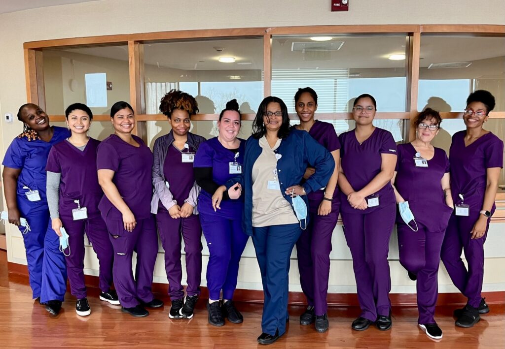 Eleven nursing assistant apprentices as they completed five weeks of training at Cabrini of Westchester in order to become Certified Nursing Assistants.