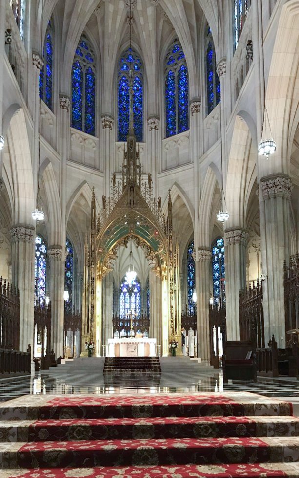 The sanctuary of St. Patrick's Cathedral on Fifth Avenue in New York City is seen in this undated photo