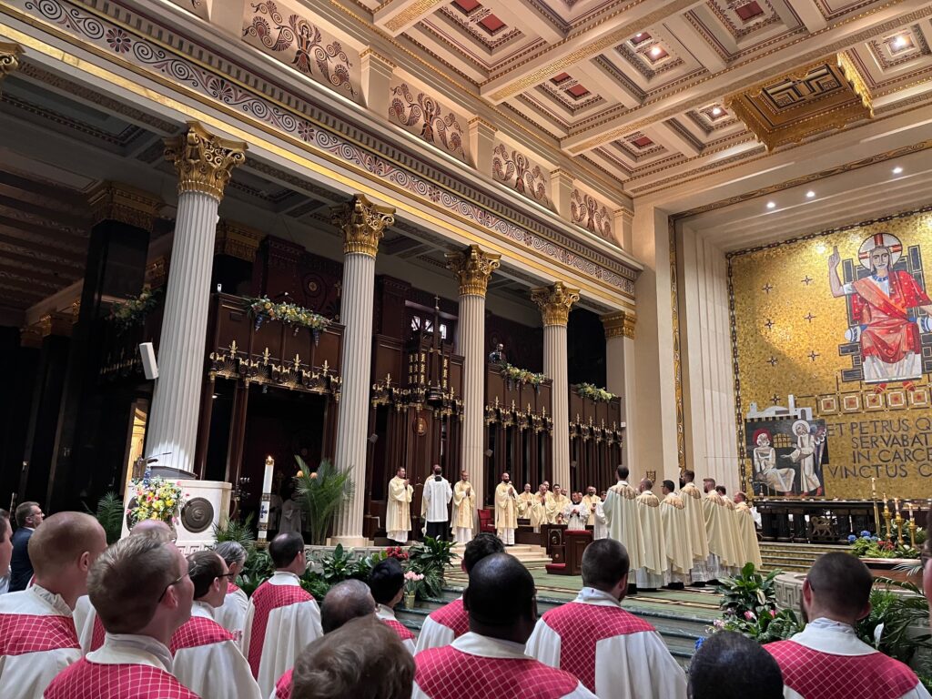 Archbishop Dennis Schnurr ordained seven men to the priesthood for the Archdiocese of Cincinnati at St Peter in Chains Basilica, Cincinnati on May 20, 2023.