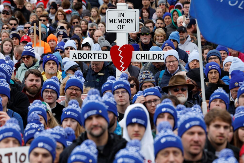 Pro-life demonstrators take part in the annual March for Life rally in Washington Jan. 20, 2023, for the first time since the U.S. Supreme Court overturned Roe v. Wade abortion decision.
