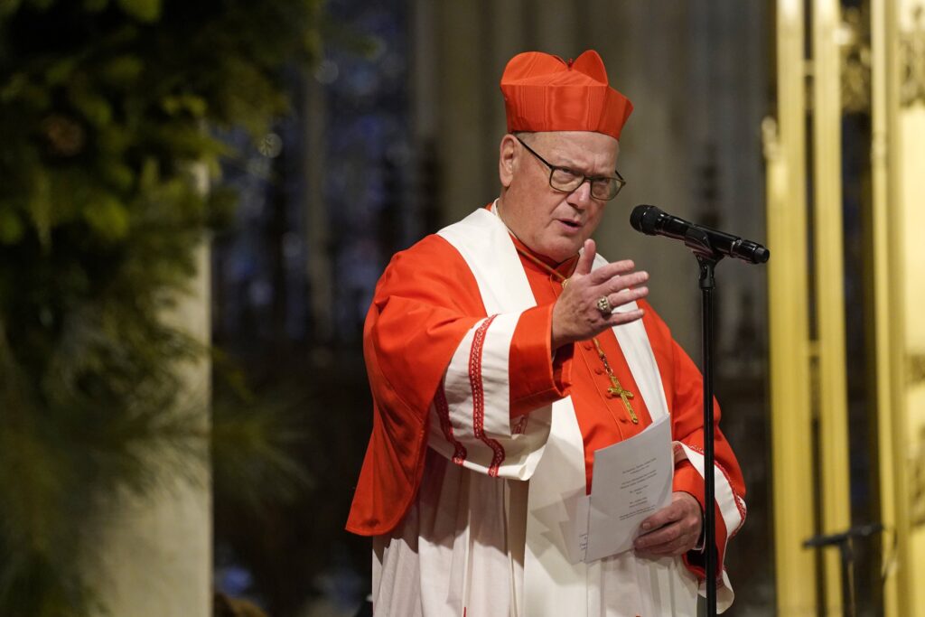New York Cardinal Timothy M. Dolan is seen at St. Patrick's Cathedral in New York City Feb. 18, 2023.