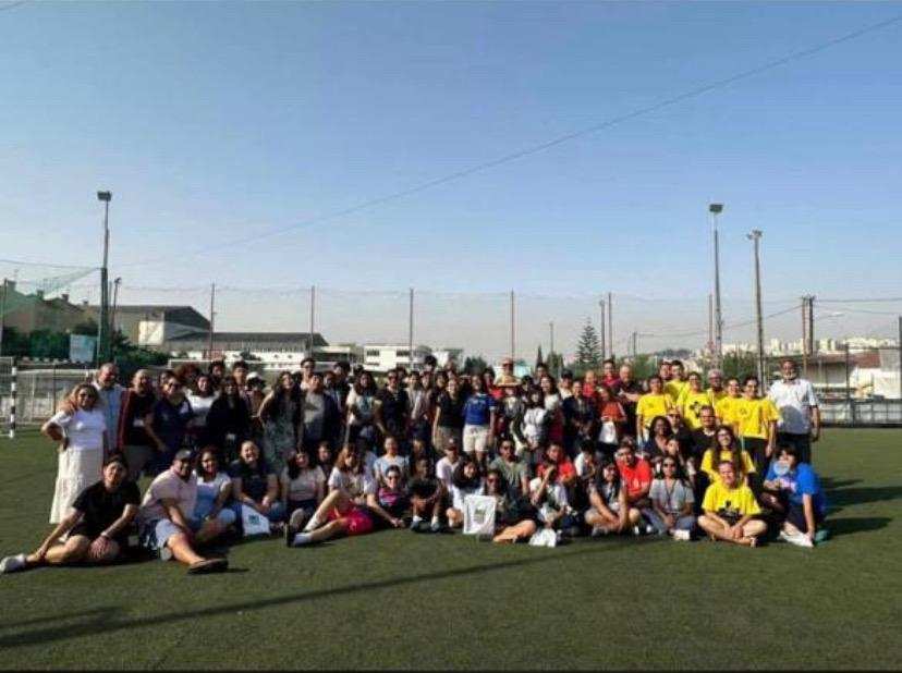 Pilgrim group from St. Rita of Cascia in the Bronx, at World Youth Day Lisbon, 2023.