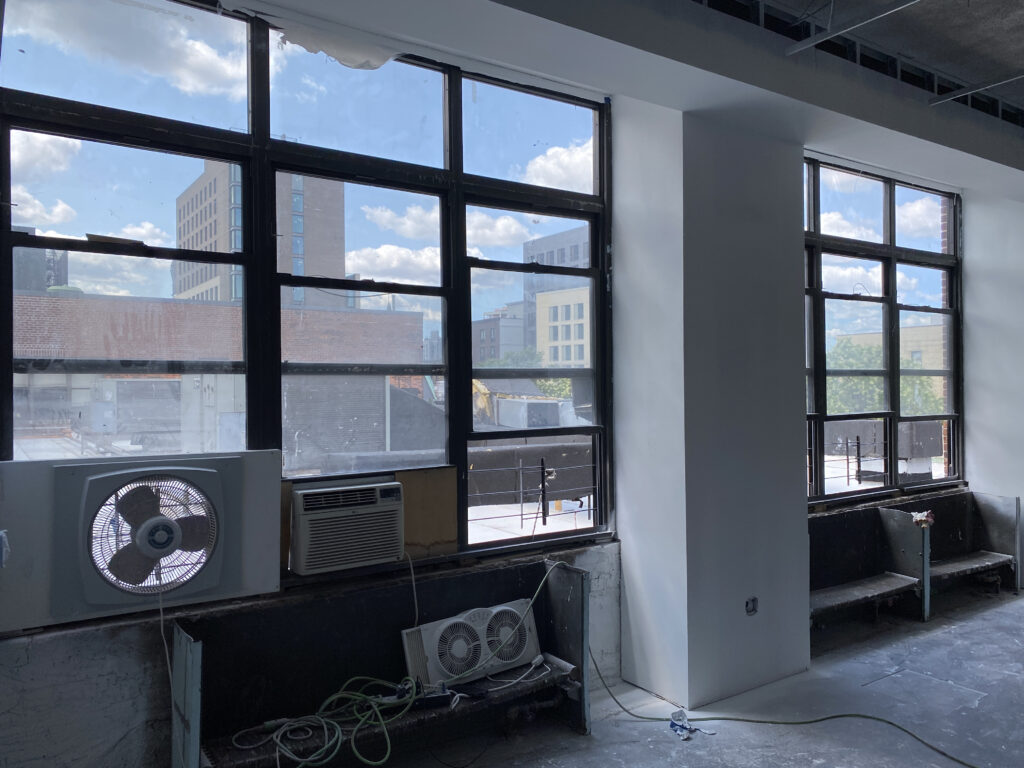 Light pours through new windows installed in a classroom at St. Philip Neri School, The Bronx.