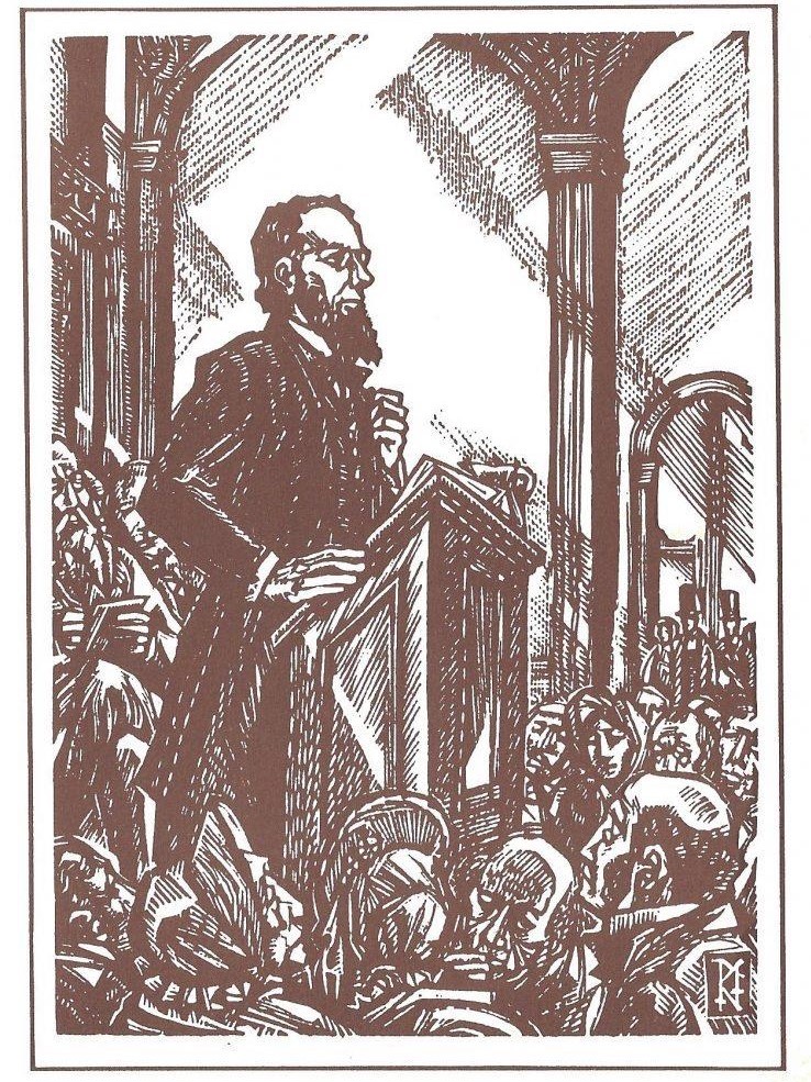 A woodcut of Servant of God Isaac Thomas Hecker, the cause of whose beatification and canonization U.S. bishops voted to take up on November 14, 2023.