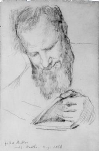 John LaFarge drawing of Isaac Hecker