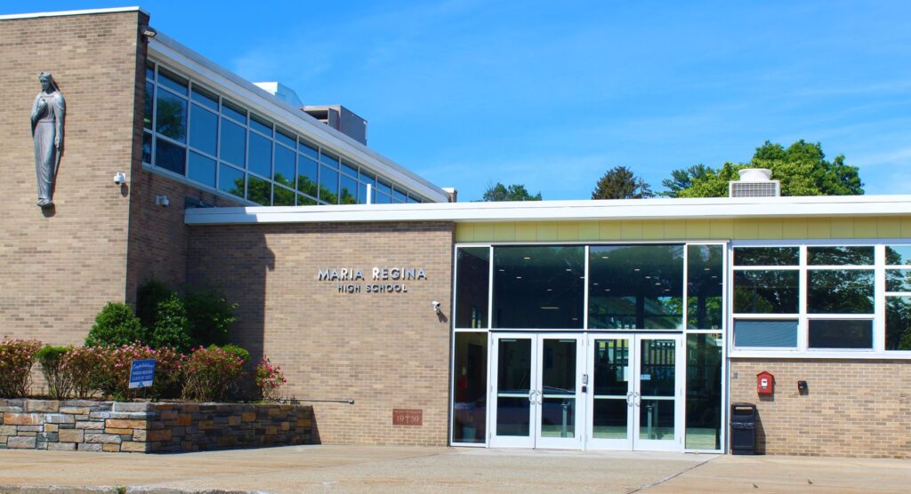 The main entrance of Maria Regina High School in Hartsdale is depicted in this undated file photo.