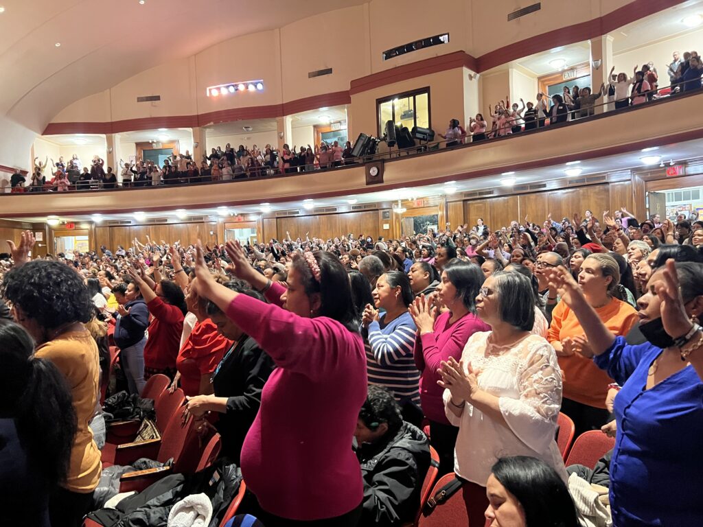 Participants during 2023’s Congress of Women (Congreso de Mujeres) at Cardinal Hayes High School in the Bronx, hosted by the Charismatic Renewal of the Archdiocese of New York.