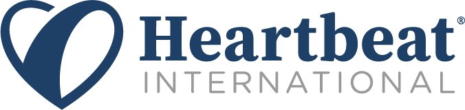 This is the logo of Heartbeat International, a nonprofit, interdenominational Christian federation of faith-based pregnancy resource centers, medical clinics, and adoption agencies.