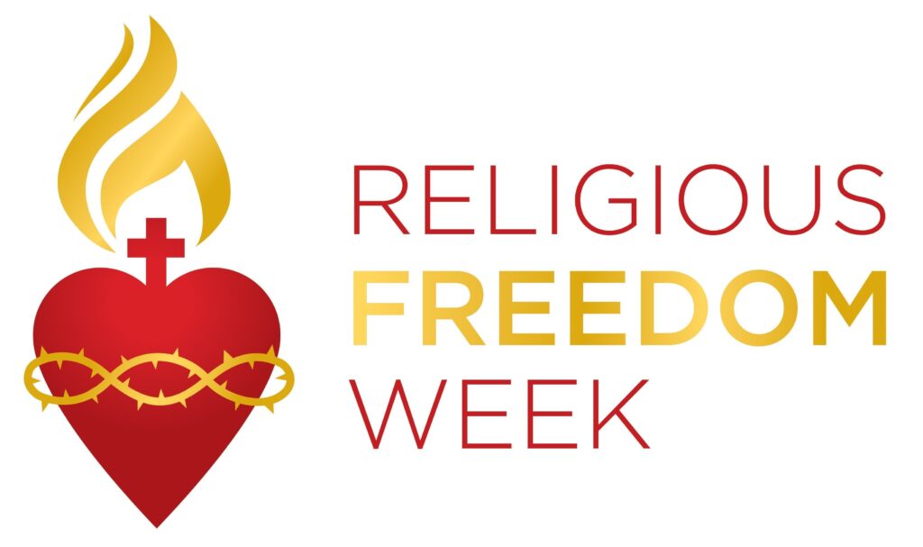 This is the logo for the U.S. Conference of Catholic Bishops' Religious Freedom Week 2024, which begins June 22, the feast day of Saints Thomas More and John Fisher, and ends June 29, the feast of Saints Peter and Paul.