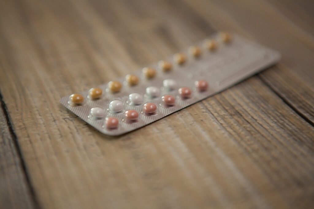 A packet of birth control pills is pictured in an undated illustration.