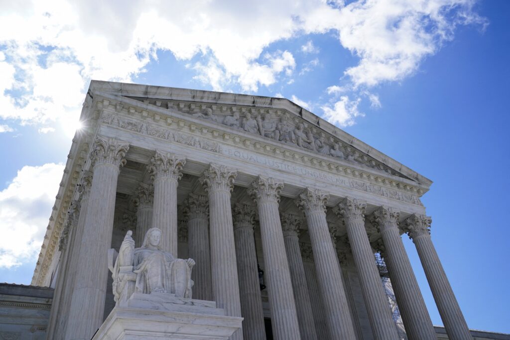 View of the U.S. Supreme Court on the day justices issue orders in pending appeals in Washington.