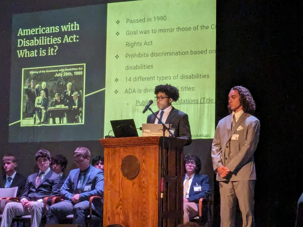 Students present at the Archbishop Stepinac High School’s Susan and Daniel P. Mahoney ‘67 Honors Academy Academy’s 6th Annual Symposium, June 3, 2024.