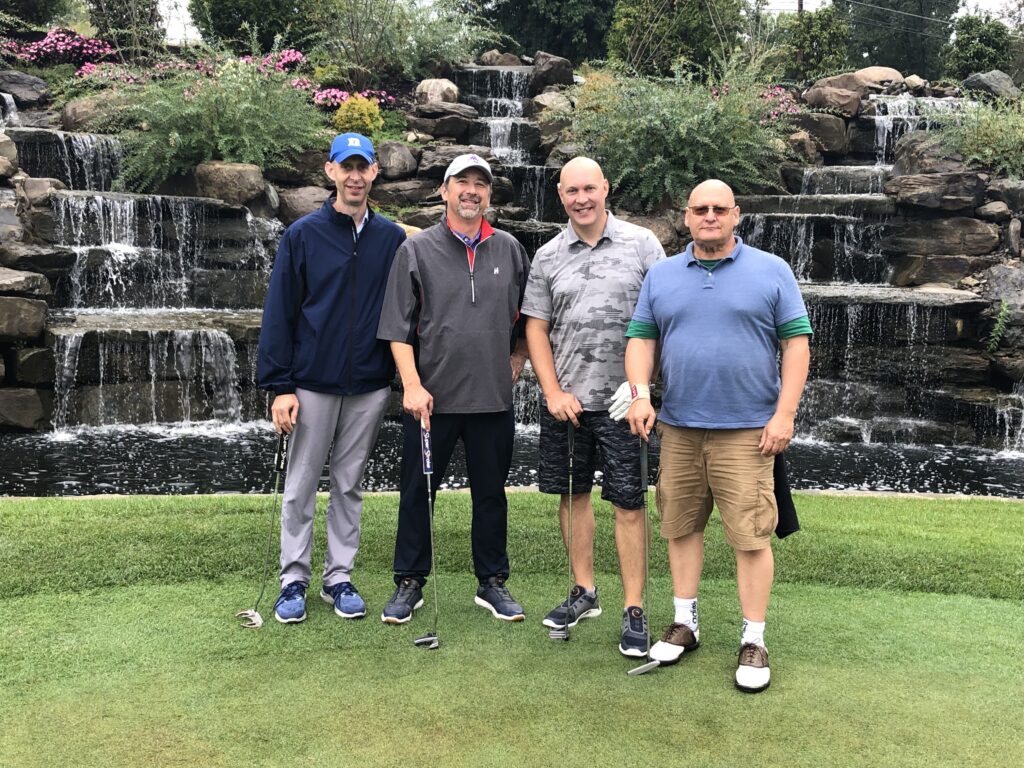 Tom Larsen, senior vice president of government and public relations for Mediacom Communications (second from left), is serving as chair of Catholic Charities of Orange, Sullivan, and Ulster’s 2024 Golf for Charity Outing, which will be held Monday, September 16, at West Hills Country Club.