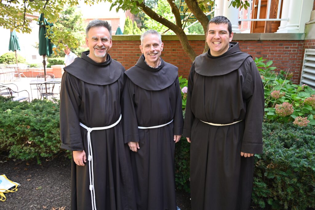 Franciscan Brothers Jacek Orzechowski, Michael Perry, and Jimmy Kernan, who work at the Laudato Si' Center for Integral Ecology at Siena College in Loudonville, N.Y., are pictured in an undated photo.