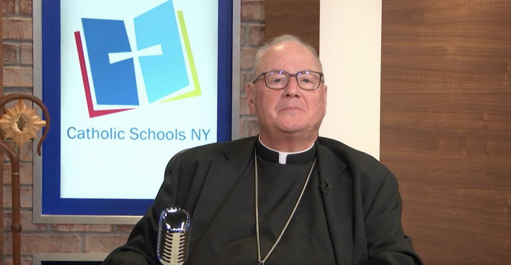 Cardinal Timothy Dolan appeared in a special video message on Wednesday, September 4, welcoming Catholic students back to Archdiocese of New York Catholic Schools, and thanking the many stakeholders for making what he called the "noble endeavor" of Catholic education possible.