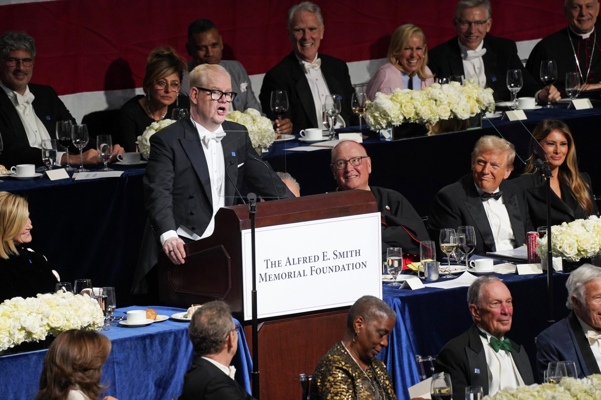 Comedian Gaffigan Draws Laughs from Mixed Crowd at Al Smith Dinner