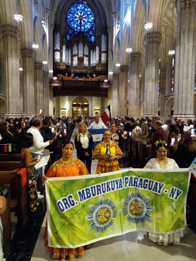 Entrance procession during the annual Hispanic Day Mass (Misa de la Hispanidad) at St. Patrick’s Cathedral, Sunday, October 6, 2024.