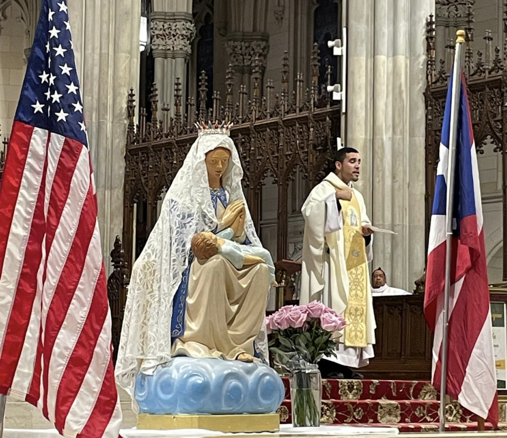 Father Jorge L. Ramirez Quiles, Sch.P., pastor of the Church of St. Helena in the Bronx, served as principal celebrant and homilist at the annual Our Lady of Providence Mass at St. Patrick’s Cathedral on Sunday, November 17, 2024.