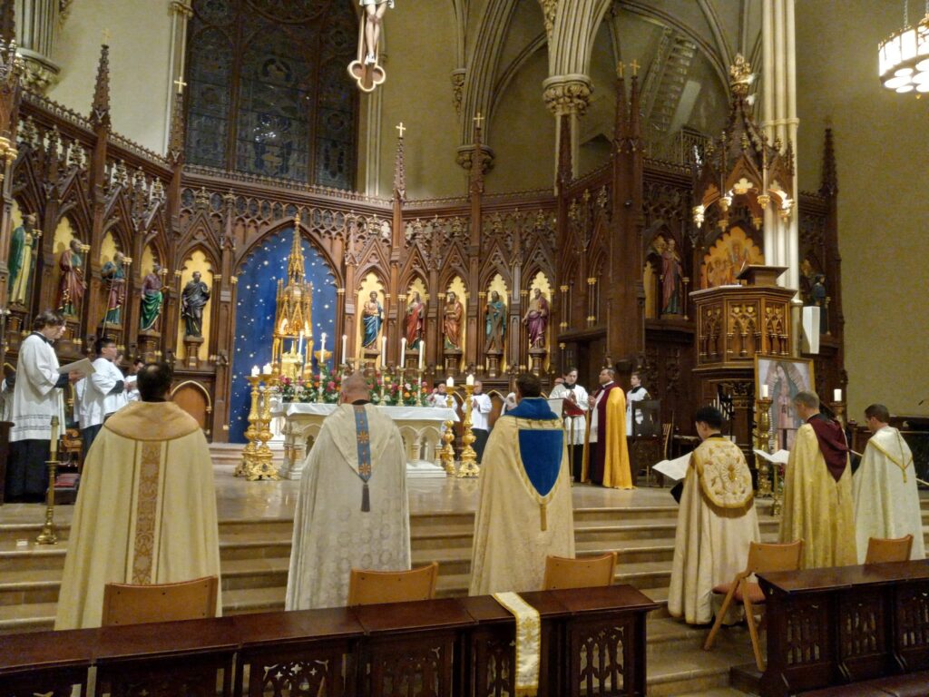 Solemn Vespers with Seven Copes, Old Saint Patrick's Cathedral on Thursday, December 12. Photo credit: Armando Machado/The Good Newsroom