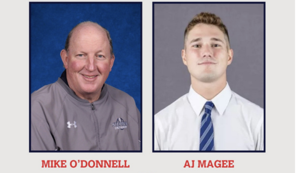 Archbishop Stepinac High School Head Football Coach Mike O'Donnell (left) is stepping down after 38 seasons.