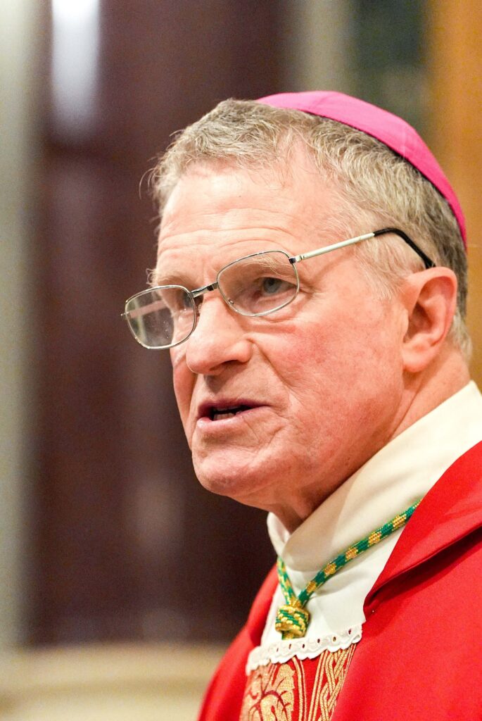 Archbishop Timothy P. Broglio of the U.S. Archdiocese for the Military Services gives his homily during Mass at the Basilica of St. Mary Major in Rome February 6, 2025.