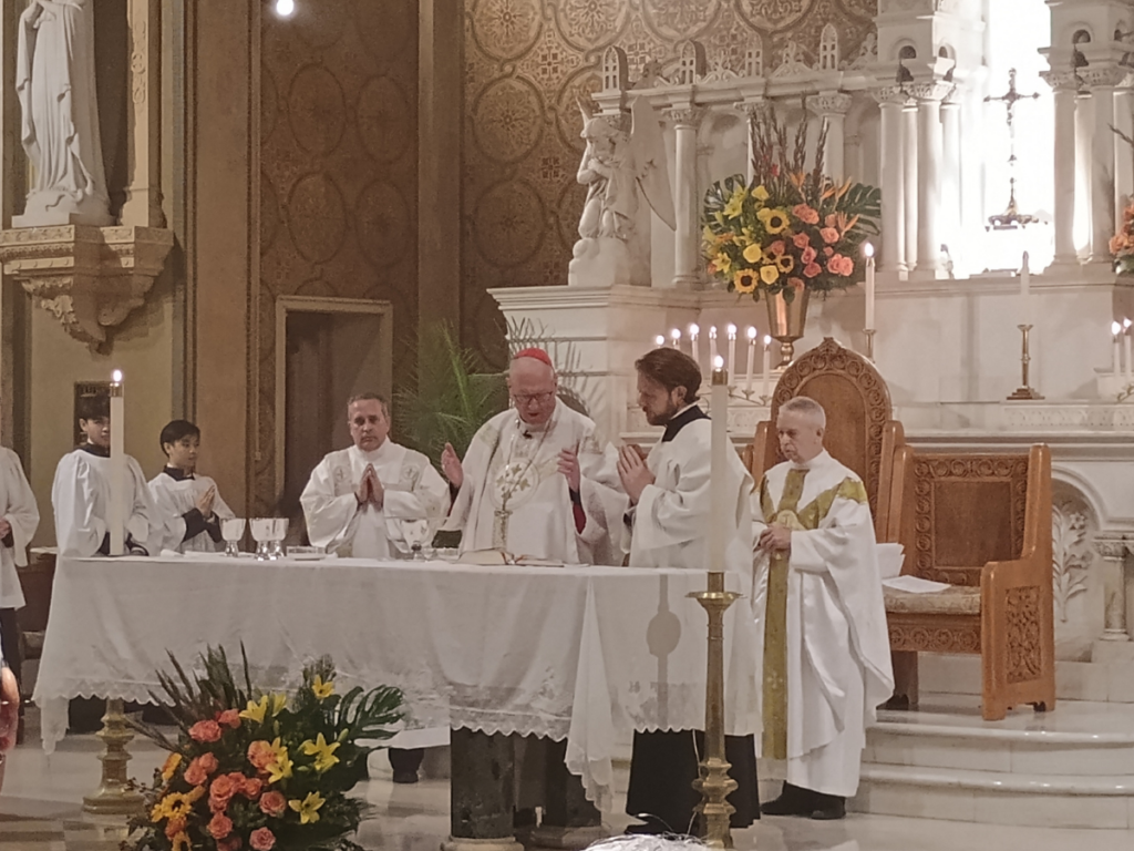Cardinal Timothy Dolan celebrates the May 29 Ascension Thursday Mass at Ascension Church in Upper West Manhattan. Photo by Armando Machado/The Good Newsroom.