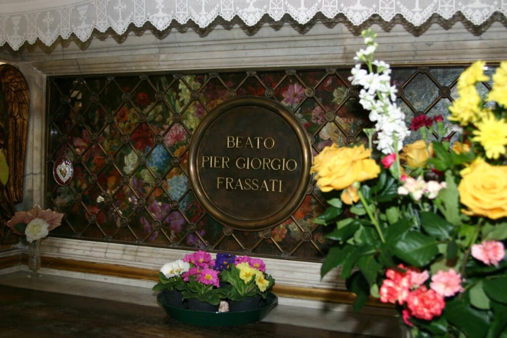 The tomb of Blessed Pier Giorgio Frassati, located inside St. John the Baptist Cathedral in Turin, Italy, is pictured in a file photo from February 2006.