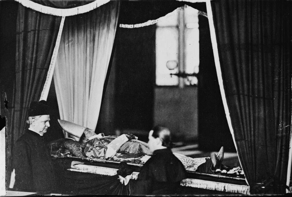 Archbishop John Hughes prepared for burial.