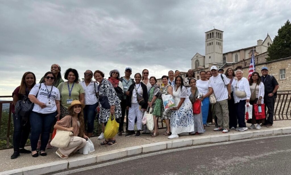 Members of the St. Elizabeth Church group (Manhattan) during the 2025 Jubilee of Youth in Rome. Photo courtesy of St. Elizabeth Church