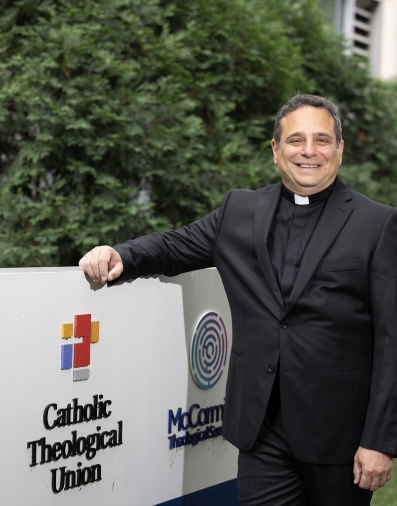 Father Enzo Del Brocco, newly appointed president of Catholic Theological Union, Chicago, on the CTU campus, September 2025.