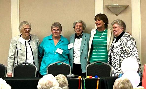 The newly elected leadership team of the Dominican Sisters Association features (L-R) Sister Mary Murray-Sparkill, Sister Connie Kelly-Hope, Sister Mary Hughes-Amityville, Sister Theresa Rickard-Blauvelt, and Sister Pat Tavis-Caldwell.