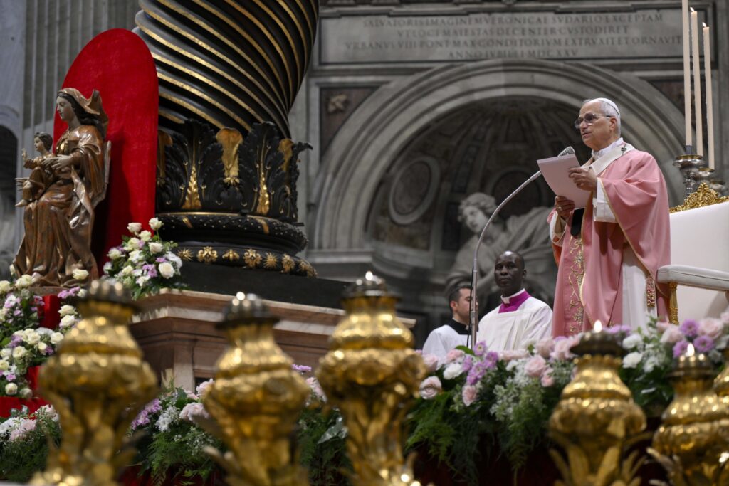 Pope Leo XIV gives his homily during Mass for the Jubilee of Prisoners in St. Peter's Basilica at the Vatican December 14, 2025. Photo: CNS/Vatican Media