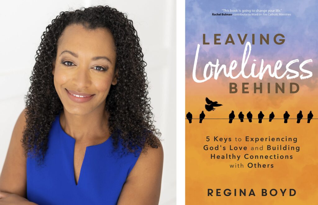 Regina Boyd, founder of Heartspace Therapy Center in Lake Mary, Florida, is pictured in a combination photo with the cover of her book "Leaving Loneliness Behind: 5 Keys to Experiencing God's Love and Building Healthy Connections with Others," from Ave Maria Press.