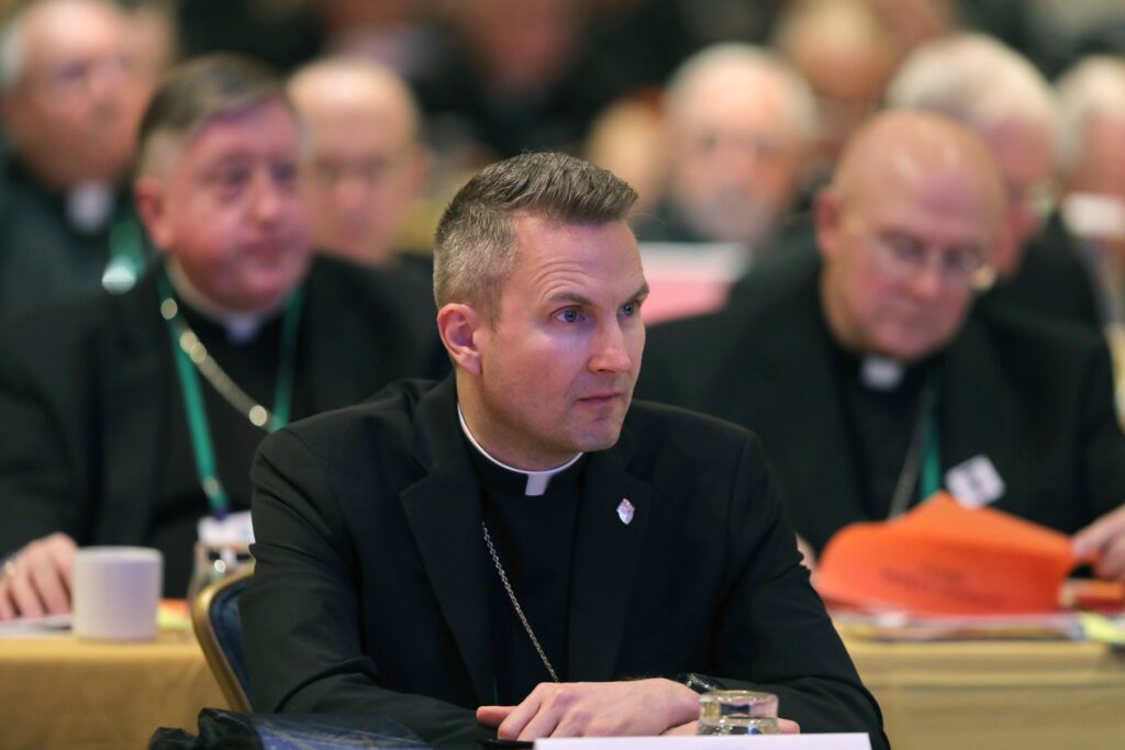 Archbishop-designate Ronald A. Hicks of Joliet, Illinois, is pictured during the 2018 fall general assembly of the U.S. Conference of Catholic Bishops in Baltimore.