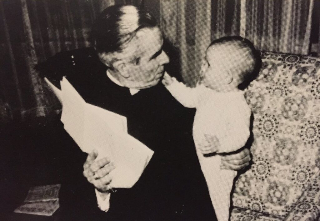 Rosemarie Costello, a cousin of Venerable Fulton J. Sheen, is pictured with him in Chicago in 1962. Costello, a 64-year-old musician and teacher in Edmond, Oklahoma, spoke with OSV News about her memories of Archbishop Sheen, whose cause for beatification is moving ahead, the Diocese of Peoria, Illinois, announced February 9, 2026.
