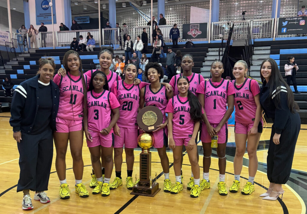 The Monsignor Scanlan High School Lady Crusaders varsity team took home the archdiocesan championship trophy with a win over St. Joseph's by the Sea, 65-35, on Saturday, February 20, 2026.