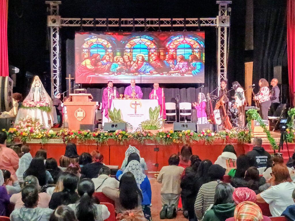 Auxiliary Bishop Joseph A. Espaillat during the Saturday opening Mass of the IV Congreso de Mujeres at Cardinal Hayes High School in the Bronx, March 14, 2026.