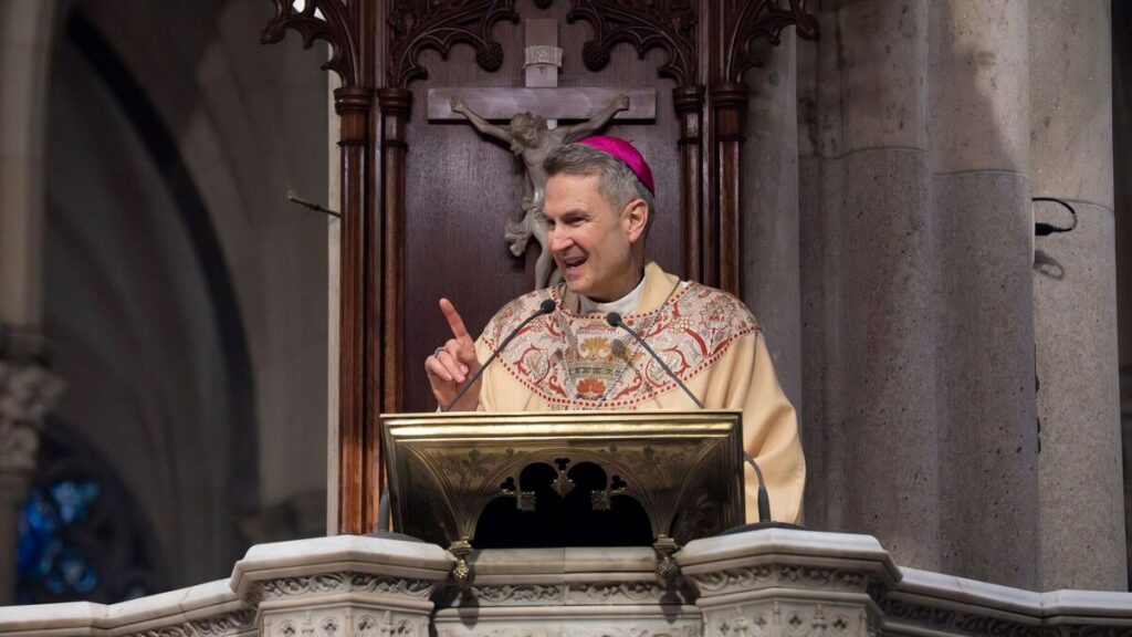 Archbishop Ronald A. Hicks during his homily at the Easter Sunday Mass at St. Patrick’s Cathedral on Sunday, April 5, 2026. Photo: Damon Webster