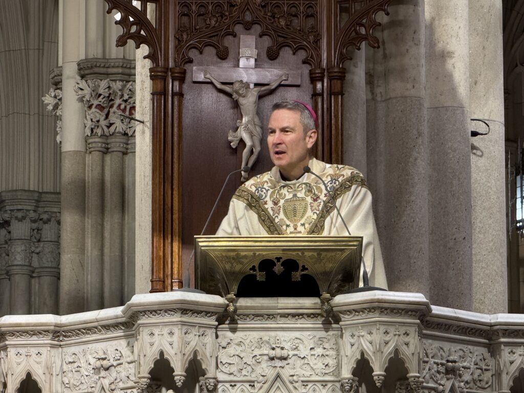 Archbishop Ronald Hicks celebrated Mass for the New York Police Department's (NYPD) Holy Name Society on Sunday, April 19.