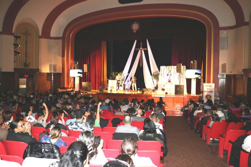 A gathering of the Catholic Marriage Movement in 2023 at Cardinal Hayes High School in the Bronx. The ministry will sponsor a concert at the high school on Saturday, May 2.