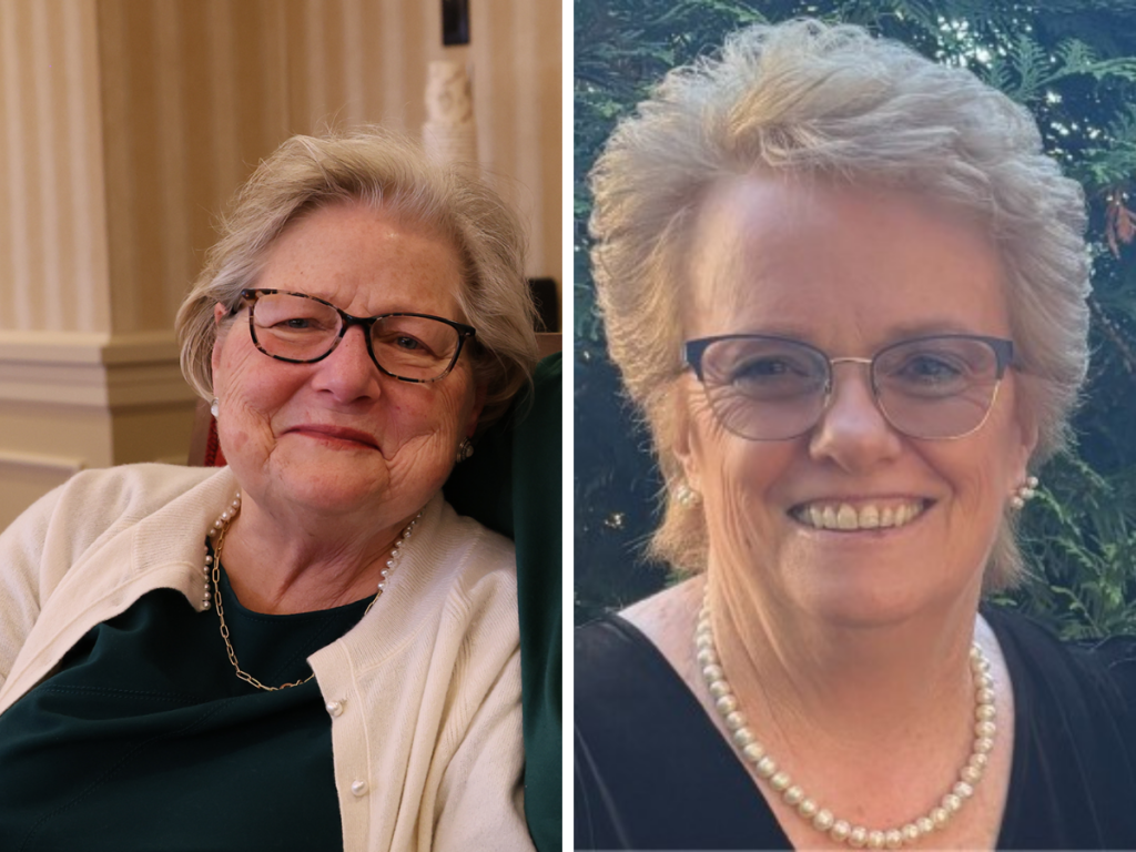 Mary Lynch (left), who served as executive director of Saint John Vianney Residence for 25 years, retired earlier this year. Theresa ("Terri") Cullen-Seidel, formerly executive director of the Institutional Commodities Service, has been named her successor.