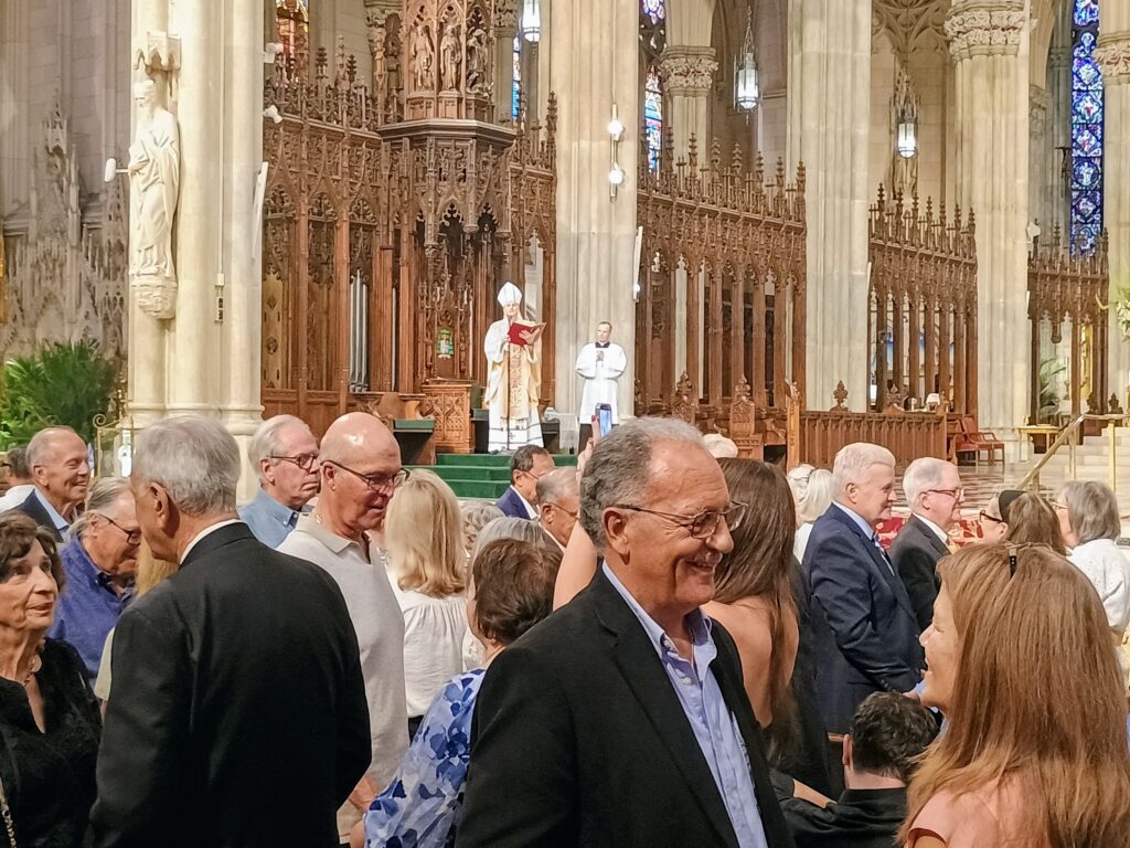 Archbishop Ronald Hicks leads couples in renewing their marriage vows during the Golden Jubilee Wedding Mass at St. Patrick’s Cathedral, Sunday June 7, 2026.