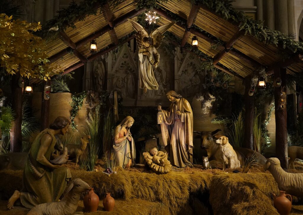A Nativity scene is seen at St. Patrick's Cathedral in New York City on Christmas Dec. 25, 2024.