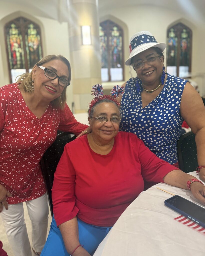 All smiles from patrons of the STAR Older Adults Center, at St. Elizabeth Church in Washington Heights are pictured in July 2026.
